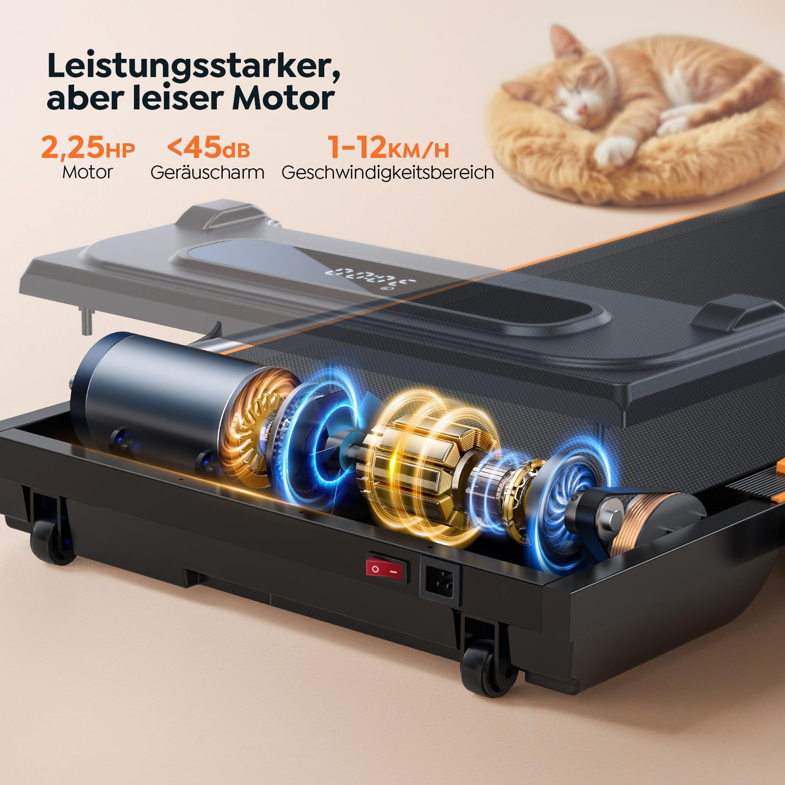 Klappbar Laufband für Zuhause mit Steigung, 2 in 1 Walking Pad Neigung Laufband, 12 km/h, Fernbedienung & App-Steuerung, LCD-Anzeige, Doppelter Stoßdämpfung, Kein Montagebedarf, für Zuhause & Büro