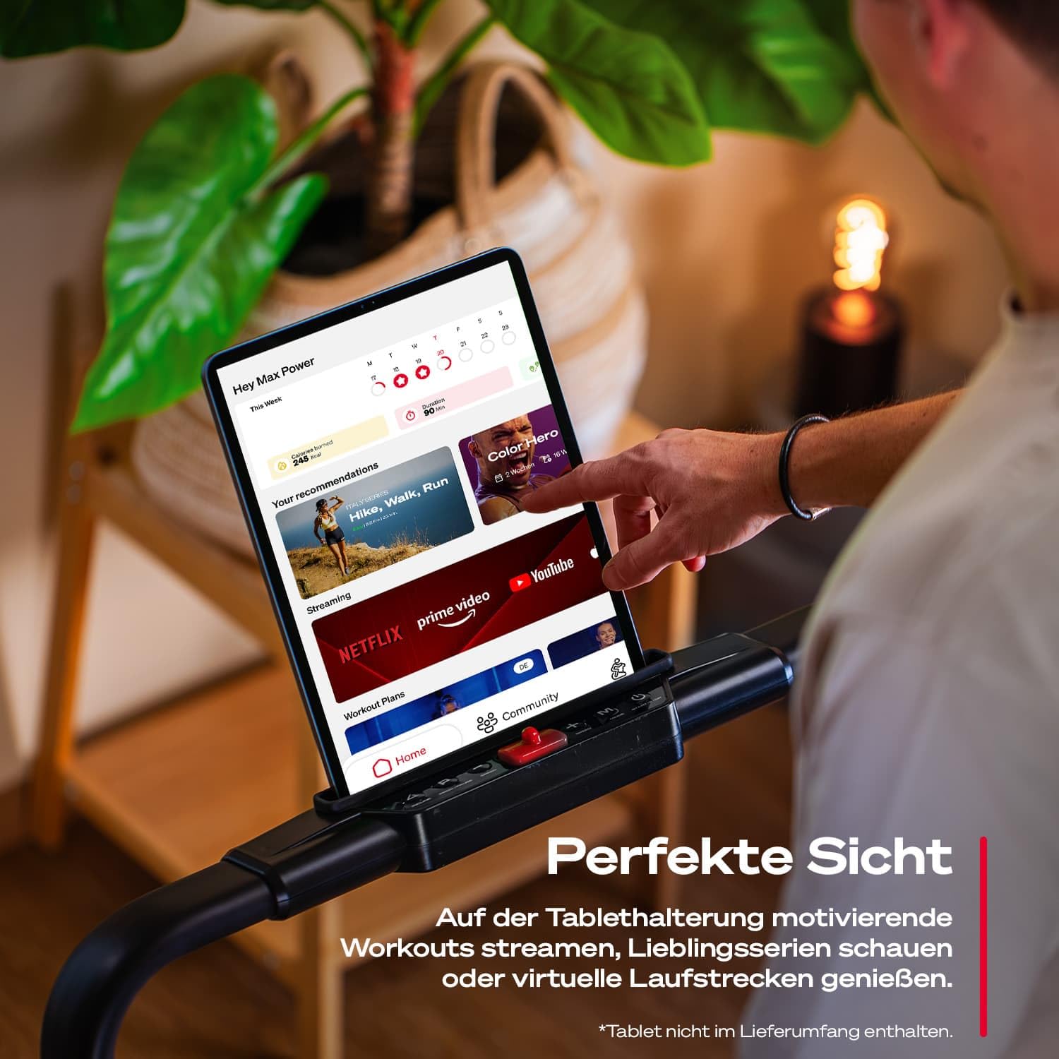 Sportstech Walking Pad, Laufband für Zuhause und Schreibtisch, automatische Steigung bis 19%, LED-Display, Home Office, kompakt, leise, App, Fitnessgerät für Zuhause, Treadmill sPad1000